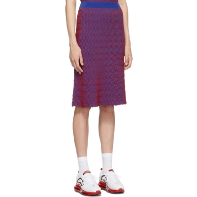 Shop Opening Ceremony Red And Blue Squiggle Skirt