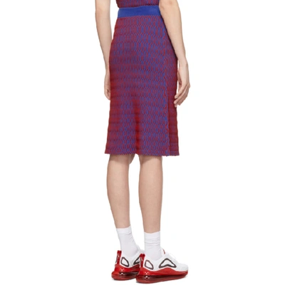 Shop Opening Ceremony Red And Blue Squiggle Skirt
