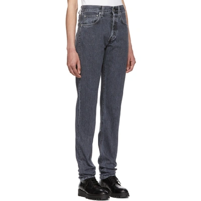 Shop Helmut Lang Grey Hi Straight Jeans In Universe