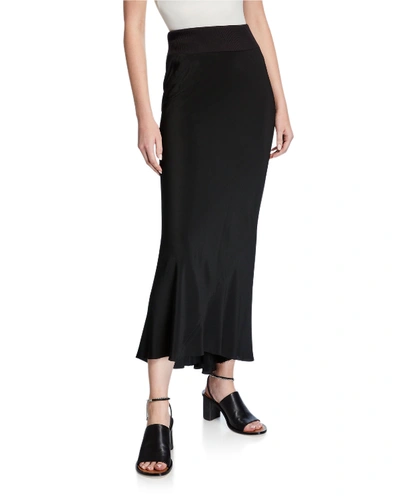 Shop Rick Owens Cocoon Crepe Skirt In Black