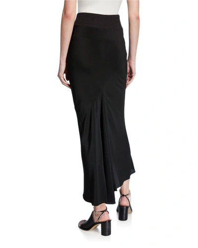 Shop Rick Owens Cocoon Crepe Skirt In Black