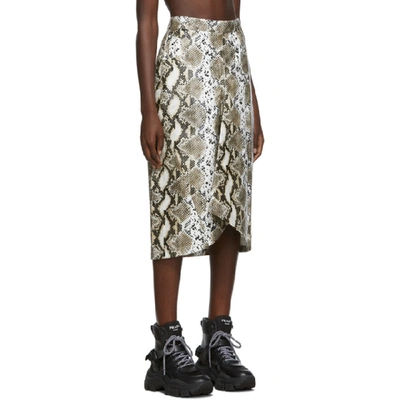 Shop Pushbutton Beige Cone H-line Skirt