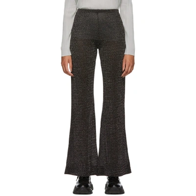 Shop Acne Studios Black Lurex Emi Trousers