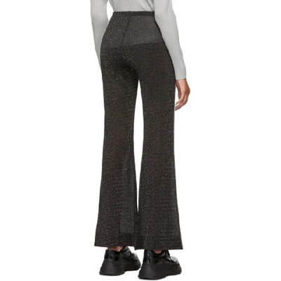 Shop Acne Studios Black Lurex Emi Trousers