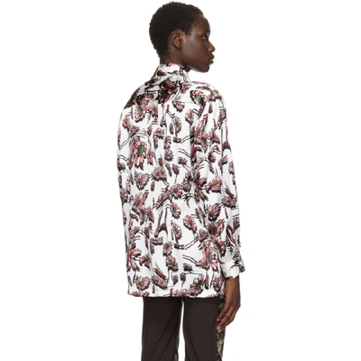 Shop Mm6 Maison Margiela White Floral Print Shirt In 001s Whi Fl