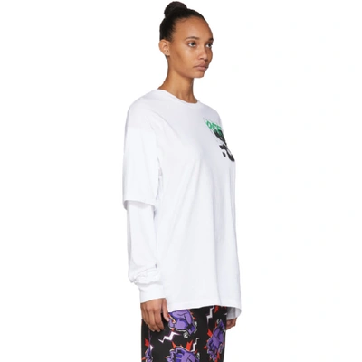 Shop Off-white White Spray Blurred Long Sleeve T-shirt In White Multi