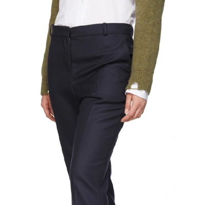 Shop Marni Blue Cropped Trousers In 00b99 Blubl