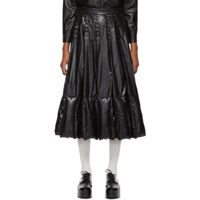 Shop Moncler Genius 6 Moncler Noir Kei Ninomiya Black Nylon Flowers Skirt