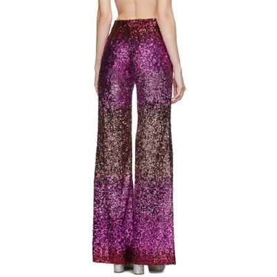 Shop Halpern Ssense Exclusive Pink Sequin Stovepipe Trousers