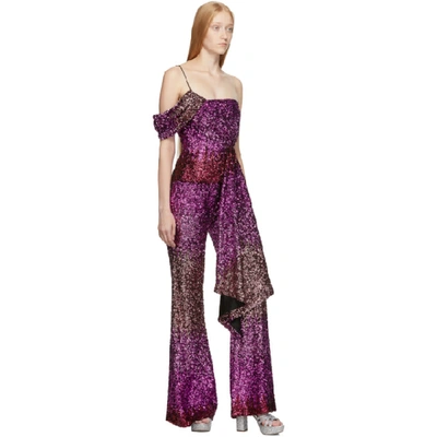 Shop Halpern Ssense Exclusive Pink Sequin Stovepipe Trousers