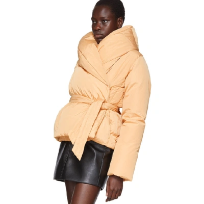 Shop Saks Potts Beige Down Bubble Jacket In Nude