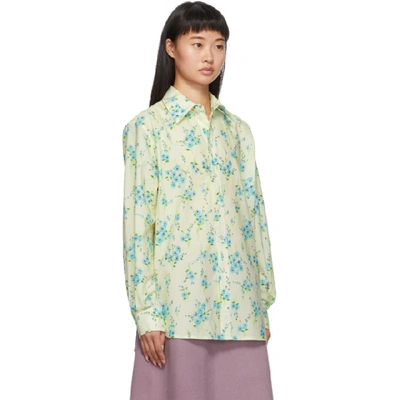 Shop Marc Jacobs Off-white Floral Shirt In 107 Cream