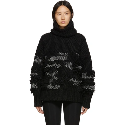 Shop Mcq By Alexander Mcqueen Mcq Alexander Mcqueen Black Crochet Tassel Turtleneck Sweater In 1000 Black