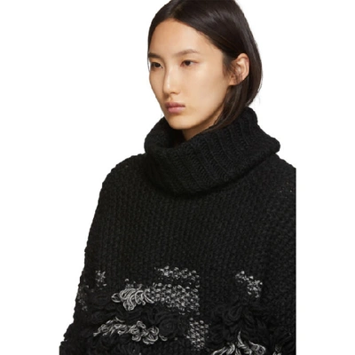 Shop Mcq By Alexander Mcqueen Mcq Alexander Mcqueen Black Crochet Tassel Turtleneck Sweater In 1000 Black