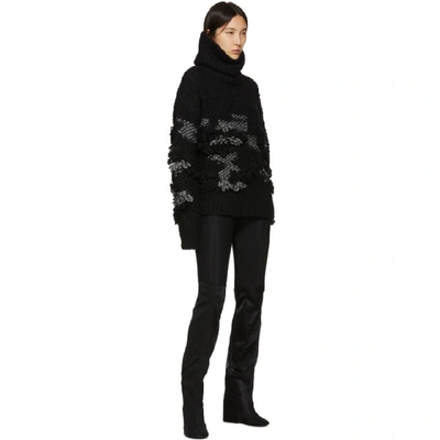 Shop Mcq By Alexander Mcqueen Mcq Alexander Mcqueen Black Crochet Tassel Turtleneck Sweater In 1000 Black