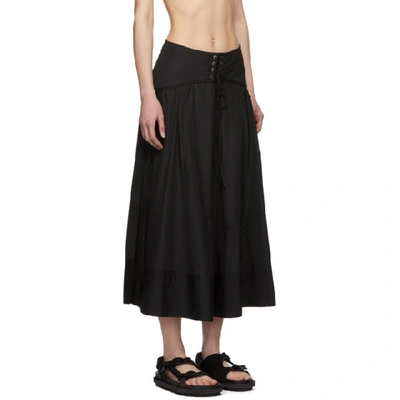 Shop 3.1 Phillip Lim / フィリップ リム 3.1 Phillip Lim Black Poplin Corset Skirt In Ba001 Black