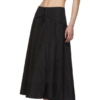 Shop 3.1 Phillip Lim / フィリップ リム 3.1 Phillip Lim Black Poplin Corset Skirt In Ba001 Black