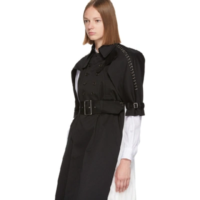 Shop Noir Kei Ninomiya Black Harness Back Trench Coat In 1 Black