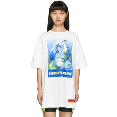 Shop Heron Preston Off-white Heron Birds T-shirt In Offwhite