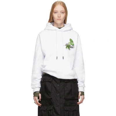 Shop Off-white Ssense Exclusive White Racing Arrows Hoodie In White/black
