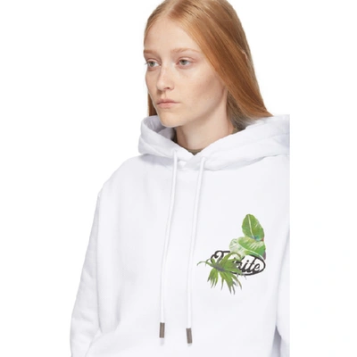 Shop Off-white Ssense Exclusive White Racing Arrows Hoodie In White/black