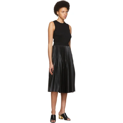 Shop Givenchy Black Plisse Dress In 001 Black