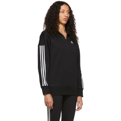 Shop Adidas Originals Black Half-zip Sweater