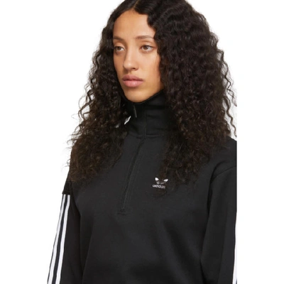 Shop Adidas Originals Black Half-zip Sweater