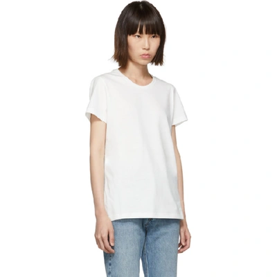 Shop Moncler White Crewneck T-shirt In 033 White