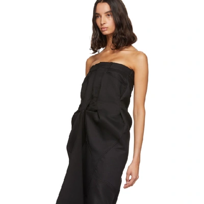 Shop Maison Margiela Black Cavalry Twill Dress In 900 Black