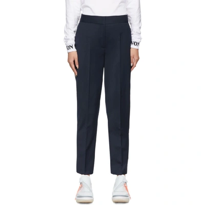 Shop Won Hundred Navy Elissa Trousers In Dress Blues