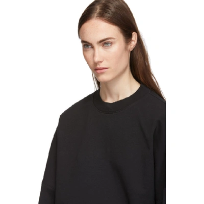 Shop Alexander Wang T Alexanderwang.t Black Dry French Terry Logo Sweatshirt In 001 Black