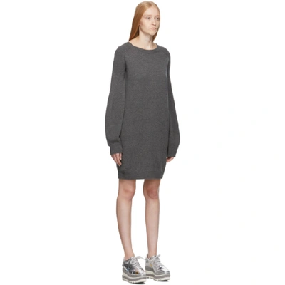 Shop Stella Mccartney Grey Simple Sweater Dress In 1262 Grey