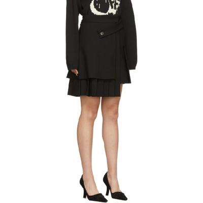 Shop Off-white Black Formal Multipanel Miniskirt