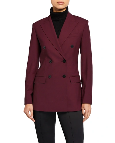 Shop Theory Double-breasted Tailored Jacket In Purple