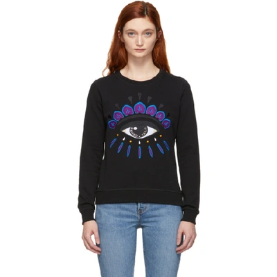 Shop Kenzo Black Eye Sweatshirt In 99 - Black