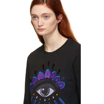 Shop Kenzo Black Eye Sweatshirt In 99 - Black