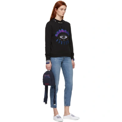 Shop Kenzo Black Eye Sweatshirt In 99 - Black