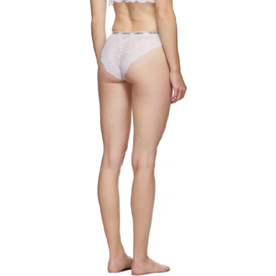 Shop Aries White Lace Brazilian Briefs