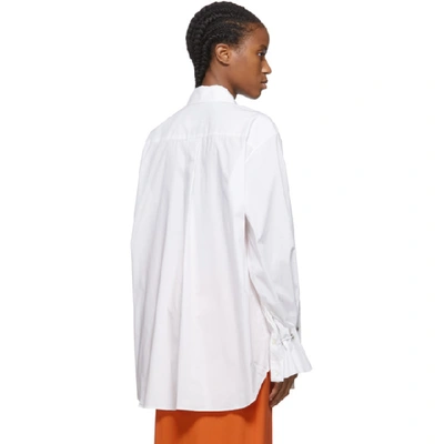 Shop Toga White Stretch Broad Shirt In 1 White