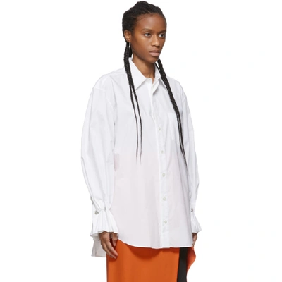 Shop Toga White Stretch Broad Shirt In 1 White