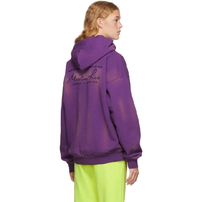 Shop Martine Rose Purple Classic Hoodie In Sunb Purple