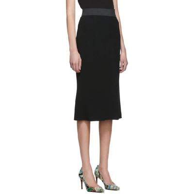 Shop Dolce & Gabbana Dolce And Gabbana Black Cady Skirt In N0000 Black