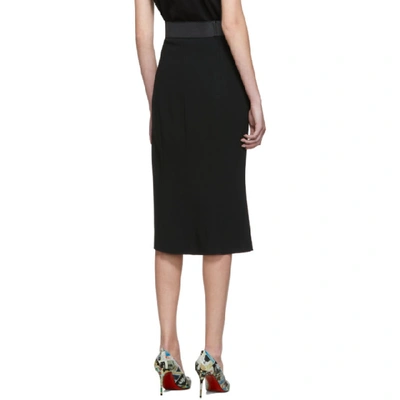 Shop Dolce & Gabbana Dolce And Gabbana Black Cady Skirt In N0000 Black