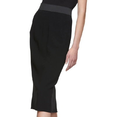 Shop Dolce & Gabbana Dolce And Gabbana Black Cady Skirt In N0000 Black