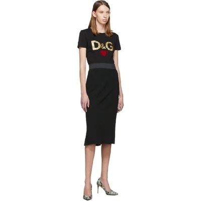 Shop Dolce & Gabbana Dolce And Gabbana Black Cady Skirt In N0000 Black