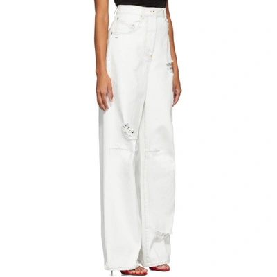 Shop Off-white White Oversize Tomboy Jeans In Bleach