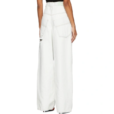 Shop Off-white White Oversize Tomboy Jeans In Bleach