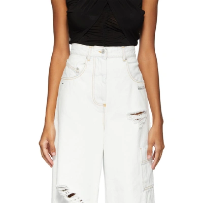 Shop Off-white White Oversize Tomboy Jeans In Bleach