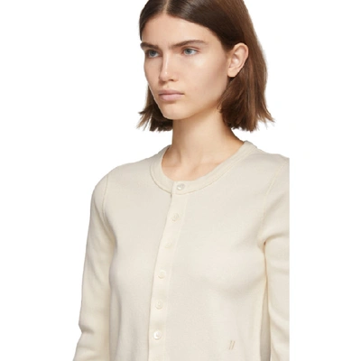 Shop Helmut Lang Off-white Femme Cardigan